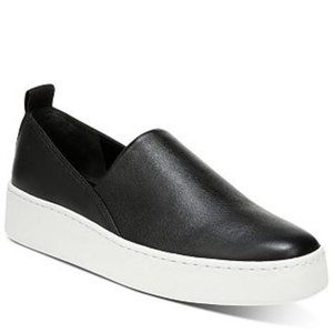 VINCE Saxon-B Leather Slip-On Sneakers